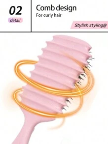 1 chiếc lược tạo kiểu định hình tóc xoăn, lược định hình tóc xoăn, lược chải tóc xoăn, dùng để chải và tạo kiểu tóc xoăn cho nam và nữ để giảm kéo, lược chải tóc lông mềm có răng, lược gỡ rối giúp giảm kéo tóc và tách tóc xoăn - Nhiều màu - Xem 6
