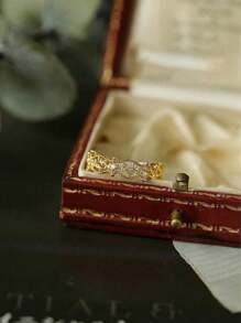 Stylever 1 件复古宫廷风格戒指女士珠宝 S925 纯银精美珠宝情侣礼物舞会约会装饰