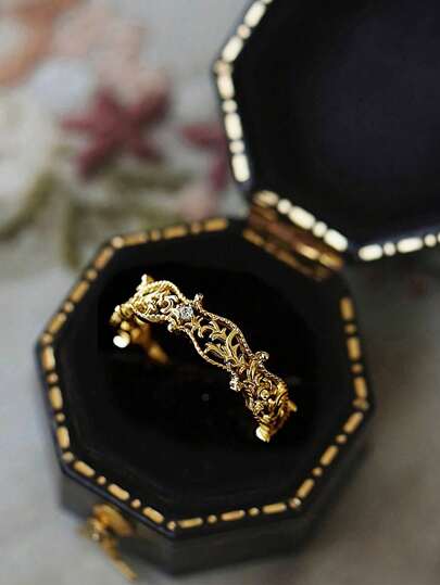 Stylever 1pc Retro Courtly Style Ring For Women Ladies Jewelry S925 Sterling Silver Fine Jewelry Gift For Couple Datting Decor For Prom