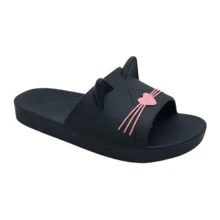 Chanclas Sandalias Pantuflas Katy Gatito - Negro - Ver 2