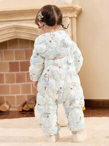 Balabala 婴儿轻便羽绒连体衣男孩和女孩 2024 年冬季服装