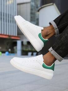 男士运动鞋设计简洁，款式百搭，透气舒适 - 白綠 - 查看 3