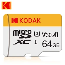 Kodak Micro SD 記憶卡 64GB 16GB 32GB 高速 Class10 V30 U3 SDXC 128GB 256GB 記憶卡，相容於智慧型手機、平板電腦、相機 - 黃白色 - 查看 14