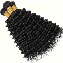 12-32 Inch 3 Bundles Unprocessed Human Hair Deep Wave Brazilian Curly Human Hair Extension Natural Black - Natural Black - View 4
