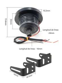Faro Led Ojo De Ángel Niebla Para Motocicleta, 2 Unidades,89mm - Azul - Ver 2