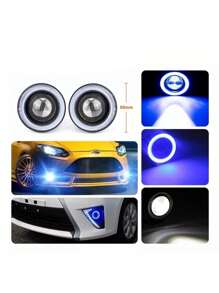 Faro Led Ojo De Ángel Niebla Para Motocicleta, 2 Unidades,89mm - Azul - Ver 4