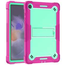 玫瑰红硅胶横支架平板电脑保护套，重型坚固防摔保护套 - 玫紅綠 - 查看 16