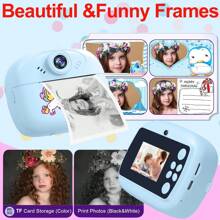 儿童相机儿童玩具数码相机男孩女孩幼儿生日礼物幼儿高清相机，便携式玩具，适合 6 7 8 9 10 岁男孩女孩 - 彩色 - 查看 4