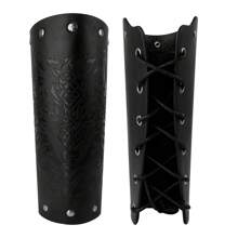 2 chiếc bao tay đạp xe thủ công độc đáo, vòng tay da dệt chỉ sáp đơn giản, phong cách Punk thời trung cổ cổ điển dành cho nam - A - Xem 12