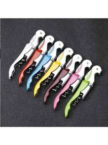 1pc Professional Waiter's Corkscrew Wine Bottle Opener Set,Colorful Wine Bottle Opener,Multifunctional Beer Bottle Opener,Creative Portable Bottle Opener,Suitable For Restaurants, Waiters, Bartenders, And Parties, For Outdoor, Camping, Gift For Father