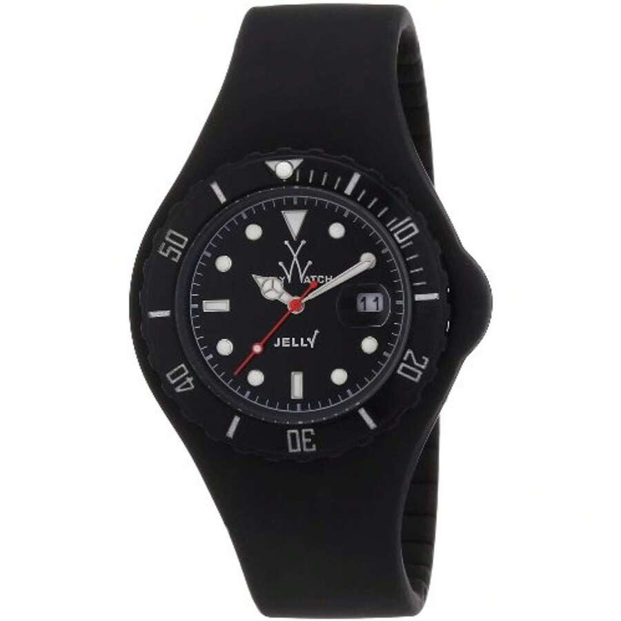 Toy Watch Men's Jelly Quartz Black Strap Round Watch - one-size - View 1