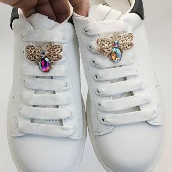 2pcs/Set Cute Bee Shoe Decorations, DIY Detachable Casual Shoes Clips For Sneakers, Accessory