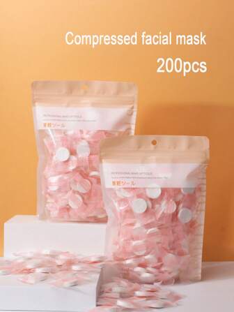 30片/50片/100片/200片压缩面膜纸DIY一次性面膜纸超薄保湿面部护理美容工具独立包装便携式旅行面膜