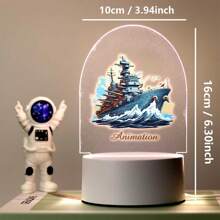 1pc Custom Cartoon Cape Boy 3D Led Night Light, Custom Super Hero, Custom Car, Custom Giant Wheel 3D Led Night Lamp, Color Changing Bedroom Manga Anime Figure Night Lights Gift,Christmas Gift Supplies