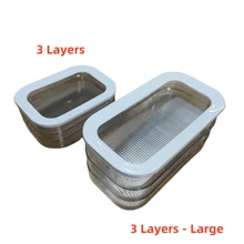 3-Layer Leak-Proof Food Storage Set, 1pc - Reusable, Sealed For Cooked Meat, Agricultural Produce, And Snacks - Ideal Kitchen Organization Solution