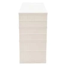 CNCEST 3 Tiers Shoe Organizer, Foldable Shoe Storage Box, 3-Tier Floor Standing Shoe Storage Cabinet - White - View 8