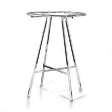 Chrome 36" Round Clothing Rack Height 48 - 72" H Leveler Glides Garment,Spring,Minimalist,Summer Tops