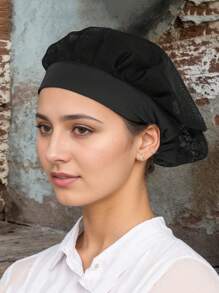 1pc-Nhiều chiếc mũ làm việc thoáng khí, mũ đầu bếp nhà hàng, mũ vệ sinh thực phẩm phục vụ, mũ chống bụi cho tiệm bánh, màu trơn - A - Xem 5