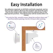 3M 1 Set Of 11 Pieces (4 Locks + 1 Key + 1 Installation Bracket) No Drilling Multi-Functional Safety Lock For Cabinet Doors To Protect Baby From Cupboard And Drawerbaby Shower Family Decorations Gifts