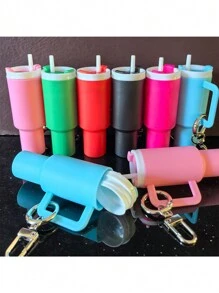 5/3/2/1 迷你水瓶钥匙扣 - 街头风格，多色，钥匙扣配件饰物，钱包饰物，杯子，钥匙扣，包袋配件，手提包钱包饰物，口红收纳袋，钱包配件，迷你玻璃钥匙扣，迷你杯钥匙扣（可用作包袋钥匙圈），可爱杯子钥匙扣 - 彩色 - 查看 2