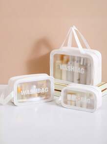 1 Travel Makeup Bag, Portable Storage Bag, Toiletry Bag, Women's Travel Bag With Waterproof Design And Portable Handle, Large Capacity Makeup Bag, Suitable For Storing Makeup Brushes, Eyeliner, Eyeshadow, Digital Devices And Toiletries, Bathroom Accessories - Multicolor - View 11