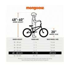 Mongoose Rebel X1 BMX Bike, 20" Wheels, Gray - Pink - View 9