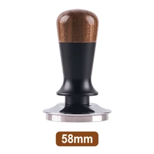 1 dụng cụ nén cà phê Espresso, dụng cụ nén lò xo hiệu chuẩn áp suất đồng đều 51/58mm, dụng cụ nén cà phê có tay cầm bằng gỗ óc chó, dụng cụ nén cà phê Espresso cầm tay có đế ren bằng thép không gỉ, phụ kiện pha cà phê Espresso - Nhiều màu - Xem 8