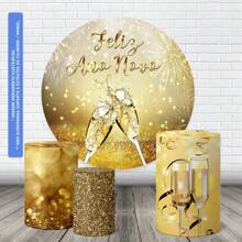 Trio Cylinder Covers + Round Panel 1.50m Party Decoration New Year's Eve - K1ANV018 - Xem 2