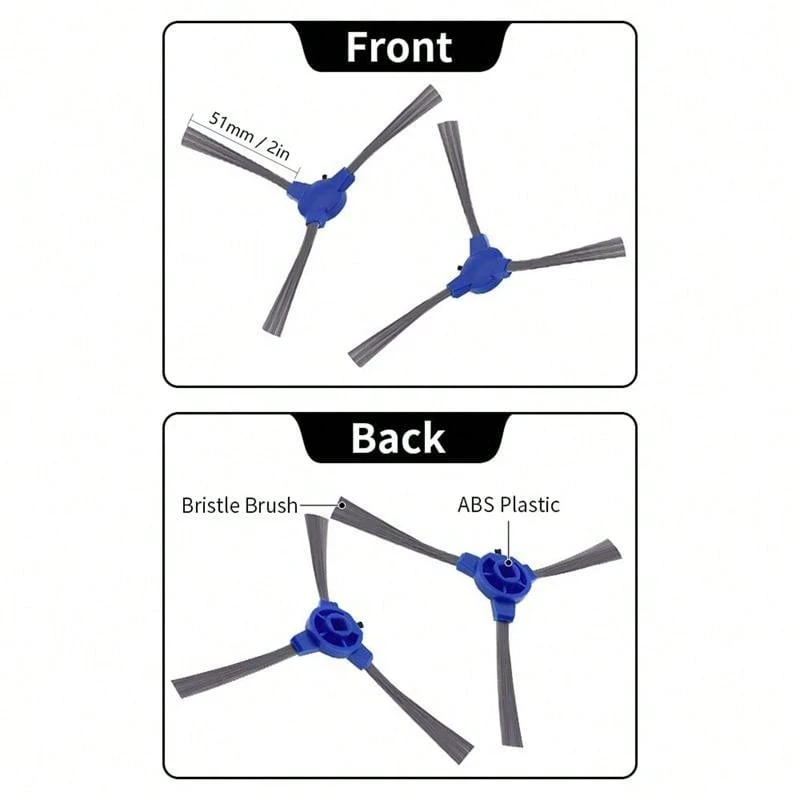 Lot Rechange Pour Aspirateur Robot Tapo - 4 Filtres HEPA, 4 Chiffons, 4 Brosses Latérales - Compatible RV30/RV20 Max