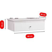 Wall-Mounted Dressing Table With 1 Drawer - trắng - Xem 3