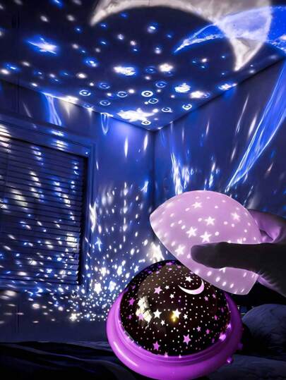 1 件 USB 供电星夜灯投影仪 - 变色 LED 灯，适用于卧室、游戏室、家庭影院装饰 - 圣诞节和万圣节的完美礼物