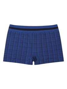 5pcs/Pack New Checkered Men's Seamless Briefs - Multicolor - View 5