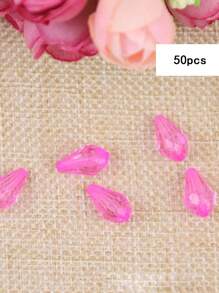 50pcs/Pack 13mm*8mm Acrylic Faux Crystal Waterdrop Shaped Beads For DIY Curtain, Garland, Jewelry Making, Bracelet Craft, Assorted Colors - 50 Water Drop Beads - View 19