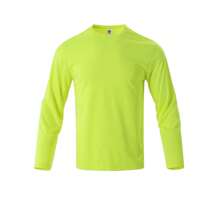 2PCS Men's Performance Long Sleeve T-Shirt - 黃色/橘色 - 查看 3