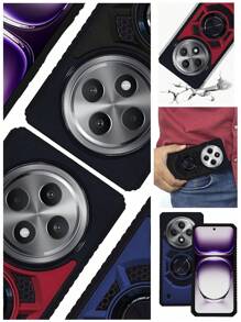 FUNDA CON ANILLO USO RUDO O CON CLIP PARA OPPO RENO 12F 5G - Rojo - Ver 4