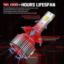 CHUSYYRAY For ChevroletOptra 2005-2010 Combo H1+H7 LED Headlight Kit High Low Beam Bulbs - 1 - 查看 7