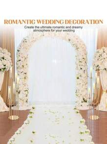 Zestaw świątecznych, 1 szt., 5-ramiennych, 42,5-calowych, złotych, metalowych, wielokrotnego użytku, dekoracyjnych świeczników, odpowiedni na święta, imprezy, wystrój domu, wesela, Święto Dziękczynienia, Walentynki, dekoracje na przyjęcia bożonarodzeniowe, spersonalizowane prezenty, wystrój domu na powrót do szkoły, prezent noworoczny