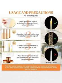 Zestaw świątecznych, 1 szt., 5-ramiennych, 42,5-calowych, złotych, metalowych, wielokrotnego użytku, dekoracyjnych świeczników, odpowiedni na święta, imprezy, wystrój domu, wesela, Święto Dziękczynienia, Walentynki, dekoracje na przyjęcia bożonarodzeniowe, spersonalizowane prezenty, wystrój domu na powrót do szkoły, prezent noworoczny