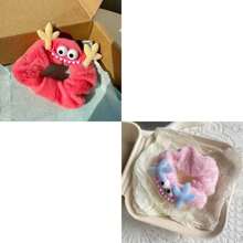 秋季新款大嘴小怪兽毛绒发圈头绳女童搞怪搞笑可爱儿童头饰 - 彩色 - 查看 14