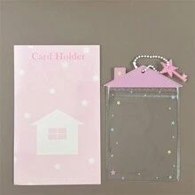 PVC dễ thương Mini Chủ Thẻ Nhà, Chủ Thẻ Campus/Chủ Thẻ ID Ảnh, Túi Treo Thẻ - Nhiều màu - Xem 9