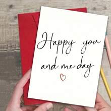 周年纪念爱情贺卡，适合丈夫、妻子、男朋友、女朋友、伴侣 - 浪漫纸质周年纪念卡“你和我快乐的日子” - 适合任何收件人 - 表达感激和爱 - 彩色 - 查看 6