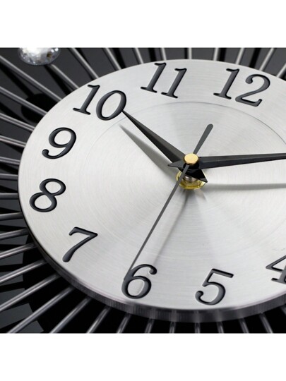 1pc Moderne Metal Wand Clock, Silent Art Home Living Room, Bedroom, Hotel, Cafe, Office, Ho warming Festival ation, Room Birthday Graduation Klok Bedroom Dormitory Back To School view 10