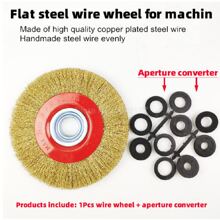 6" Wire Wheel Grinder Bench Grinding Grinder Wire Brush Fine With Reducers - one-size - View 4