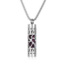 New Aromatherapy Diffuser Necklace, Stainless Steel Small Box Shaped Essential Oil Fragrance Diffuser Pendant Necklace, Aromatherapy Jewelry - Silver - View 11