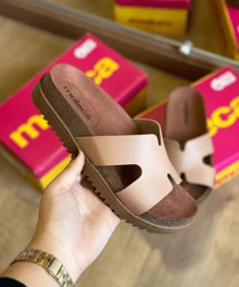 Moleca Women's Papete Sandal With Tractor Sole - Moleca H-Strap - Khỏa thân - Dải Moleca ở H - Xem 2