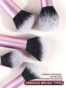 MAANGE 13pcs Professional Soft Long Aluminum Tube Makeup Brush Set,Soft Foundation Brush, Eyeshadow Brush, Eyebrow Brush, Blending Brush,Highlight Brush,Concealer Brush,Makeup Brush For Powder Liquid Cream,For Daily Use And Travel,Makeup Accessories Gifts For Friends ﻿ ﻿ ﻿ - 粉色 - 查看 6
