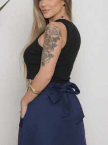 Tailoring Skirt - Xám - Xem 9