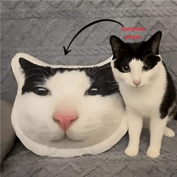 Personalisierte Haustier Kissen, Haustier Spielzeuge, Haustier Kissen, Plüsch Kissen für Ihre Haustiere - Personalisierte weiche Polyester Sofa Schlafzimmer Dekorative Pads, ideale Geschenke für Geburtstage, Weihnachten und Thanksgiving - Personalisieren Sie DIY Fotos für geliebte Väter am Vatertag