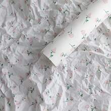 20 张精美花卉礼品包装纸，带丝带，装饰性 DIY 花束礼品包装，适用于生日情人节派对回礼节日纸工艺品盒装饰情人节