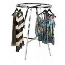 Chrome 36" Round Clothing Rack Height 48 - 72" H Leveler Glides Garment,Spring,Minimalist,Summer Tops
